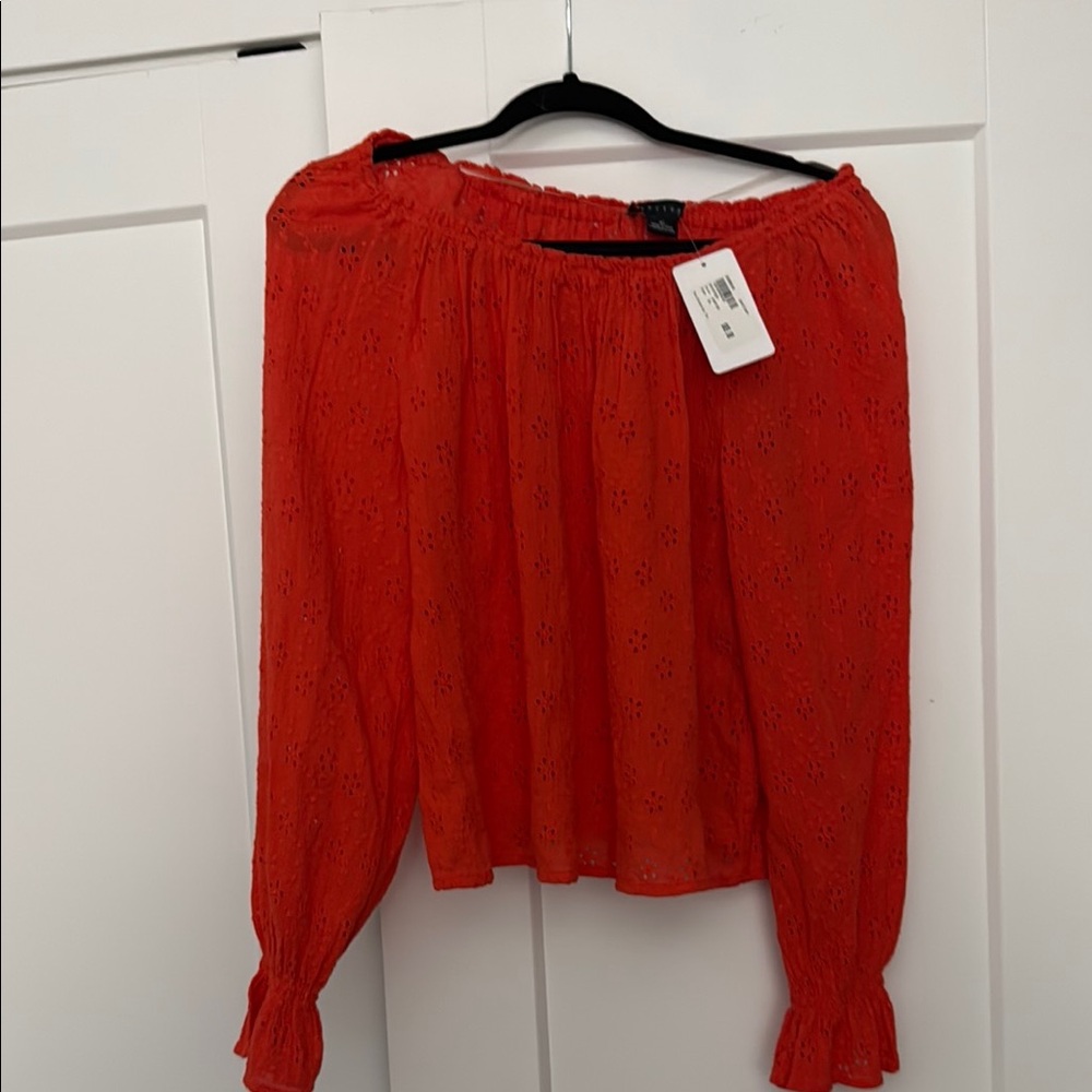 Orange Off-Shoulder Top